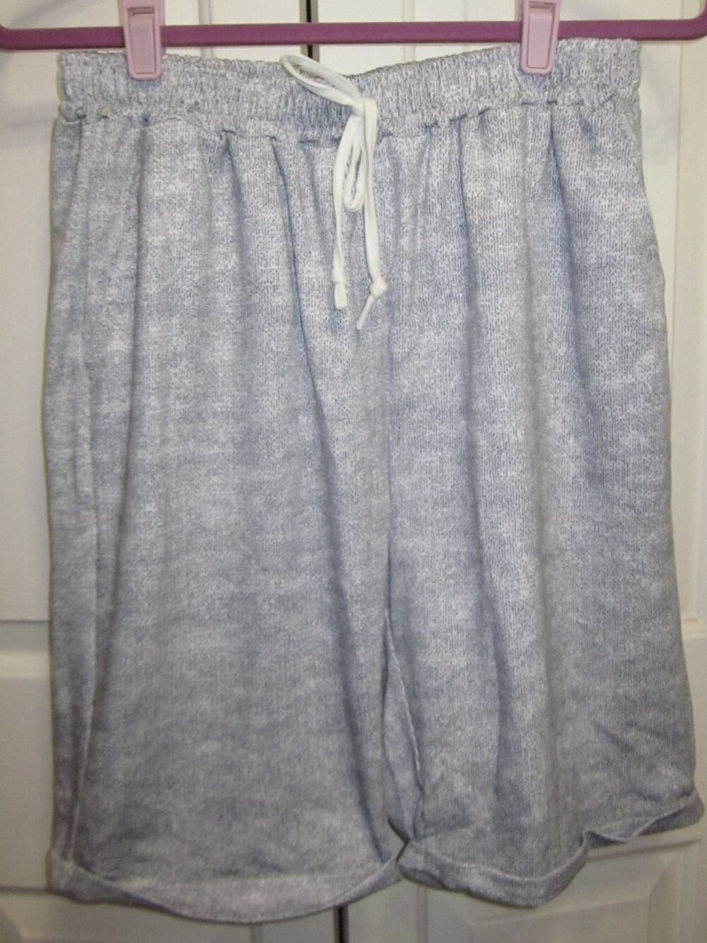 NWT Pixie Lady Gray Knit Bermuda Shorts Sz L